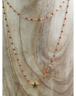 Sautoir Perles et Étoile