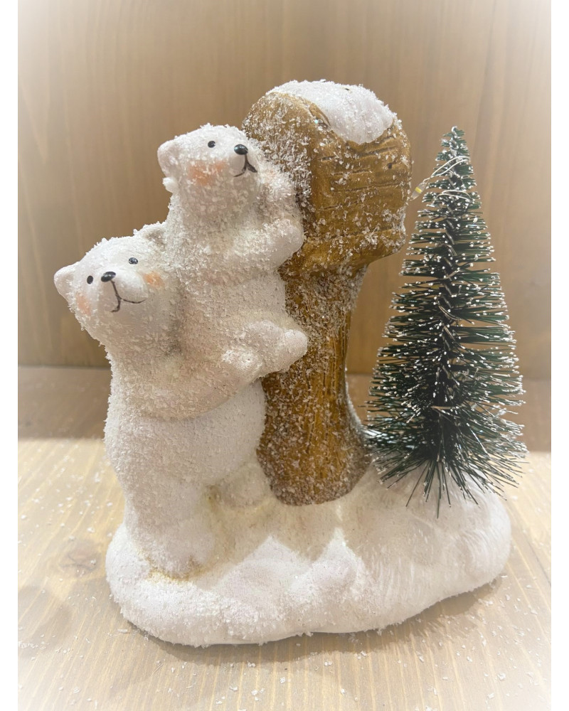 Figurine Lumineuse Ours Blancs