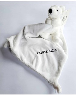 Doudou Carré Ours Blanc