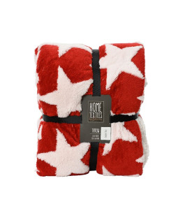 Plaid Étoiles Rouge & Blanc