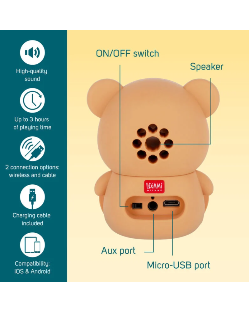 Baffle Sans Fil Avec Support Teddy Bear