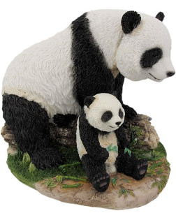 Résine Panda avec Bébé