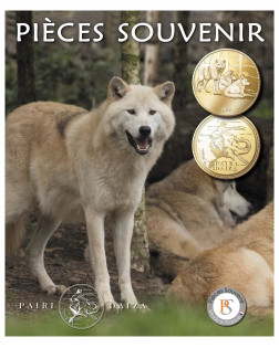 Médaille Souvenir Dorée Loups