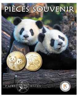 Médaille Souvenir Dorée Pandas