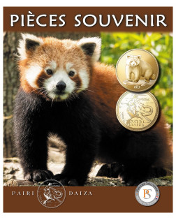 Médaille Souvenir Dorée Panda Roux