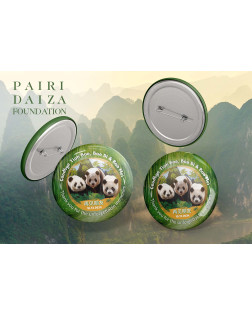 Badge Goodbye Tian Bao, Bao Di & Bao Mei