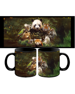 Zwarte Mok With Love Pairi Daiza