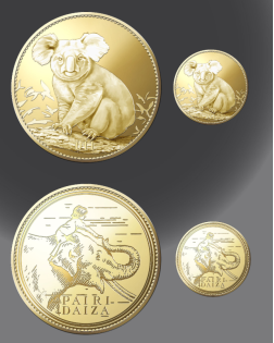 Médaille Souvenir Dorée Koala