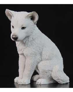 Résine Bébé Loup Blanc