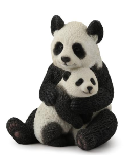 Résine Panda Et Son Bébé Câlin