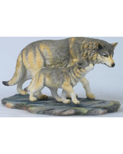 Harsbeeld Wolf + Welp