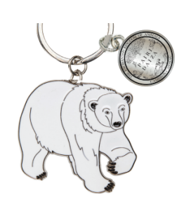 Porte-clé Métal Ours Polaire
