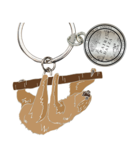 Metalen Sleutelhanger Luiaard