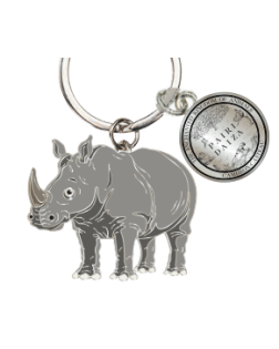 Metalen Sleutelhanger Rhinoceros