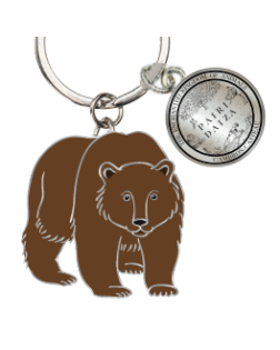 Metalen Sleutelhanger Bruine Beer
