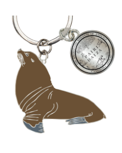 Metalen Sleutelhanger Steller zeeleeuw