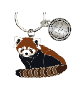Porte-clé Métal Panda Roux