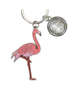 Porte-clé Métal Flamant rose
