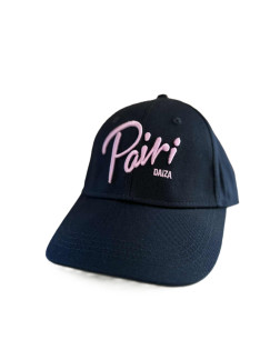 Casquette Bleu Marine Brodée Rose