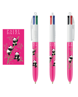4-Kleuren Pen Roze Editie - Panda