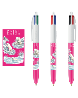 4-Kleuren Pen Roze Editie - Ijsbeer