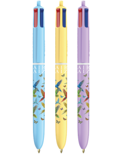 4-Kleuren Pen Editie Pastel - Vlinders & Vogels