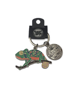 Metalen Sleutelhanger Kameleon
